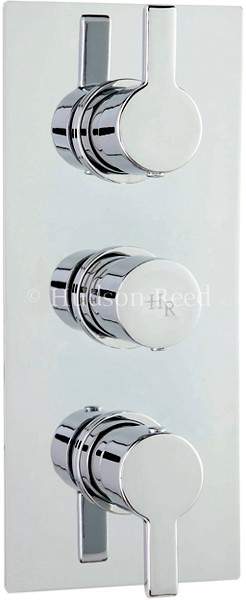 Hudson Reed Icon Triple Concealed Thermostatic Shower Valve (Chrome).