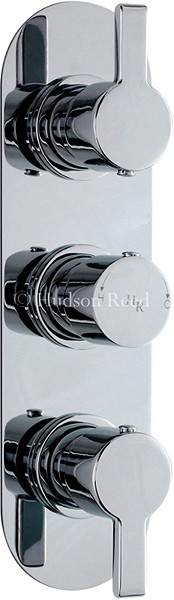 Hudson Reed Icon Triple Concealed Thermostatic Shower Valve (Chrome).