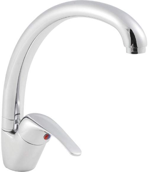 Kitchen Chord Side Action Single Lever Sink Mixer Tap (Chrome).