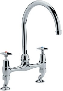 Kitchen Dual flow bridge sink mixer