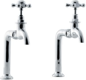 Hudson Reed Kitchen Bib taps and upstands (pair)