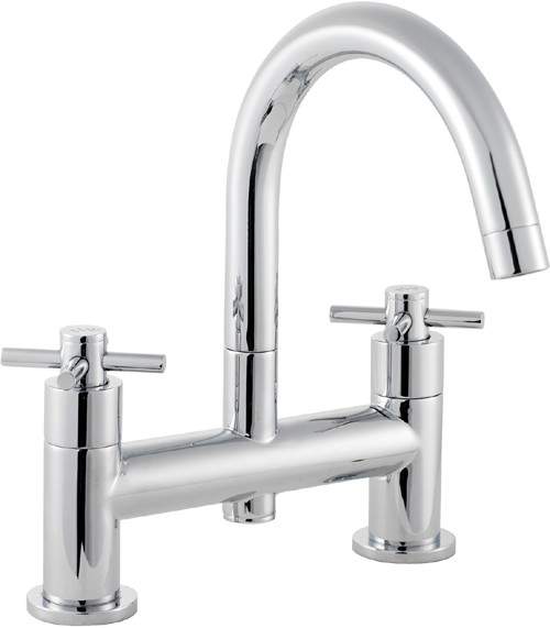 Hudson Reed Kristal Deck Mounted Bath Filler With Swivel Spout.