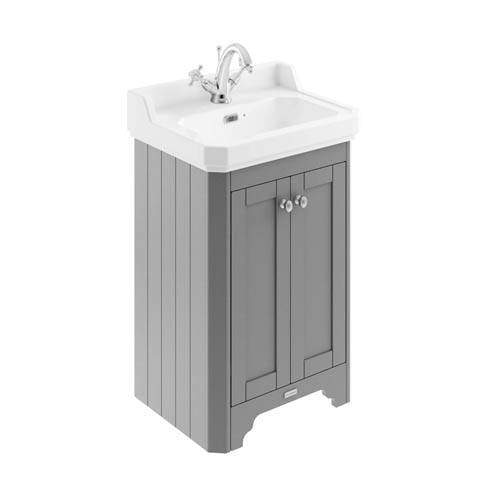 Old London Furniture Vanity Unit With Basins 560mm (Grey, 1TH).