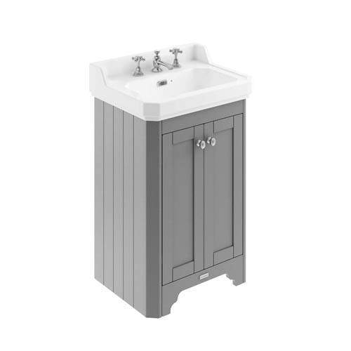 Old London Furniture Vanity Unit With Basins 560mm (Grey, 3TH).