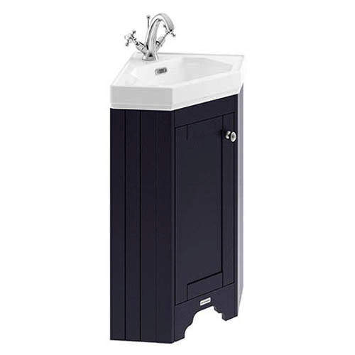 Old London Furniture Corner Vanity Unit With Basins (Twilight Blue, 1TH).