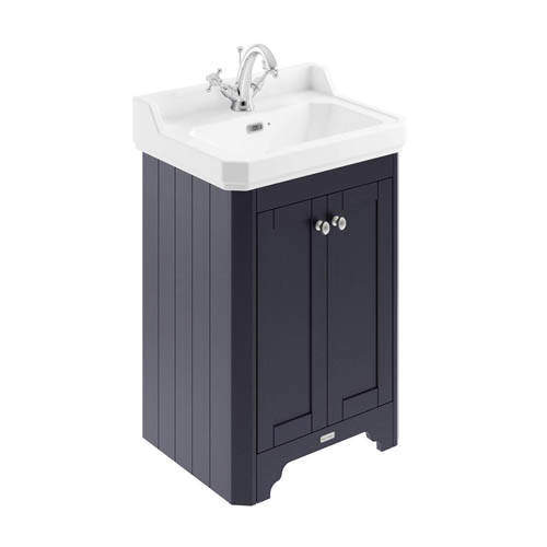 Old London Furniture Vanity Unit With Basins 595mm (Blue, 1TH).