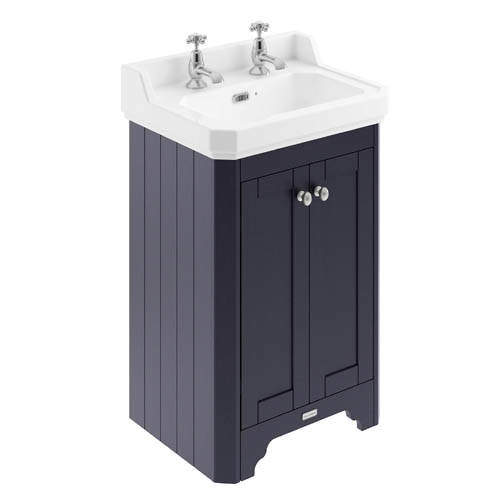Old London Furniture Vanity Unit With Basins 560mm (Blue, 2TH).