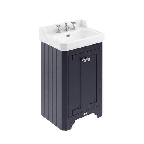 Old London Furniture Vanity Unit With Basins 560mm (Blue, 3TH).