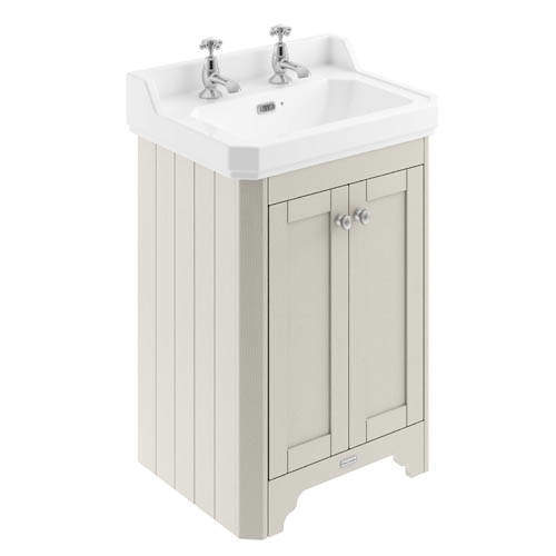 Old London Furniture Vanity Unit With Basins 595mm (Sand, 2TH).