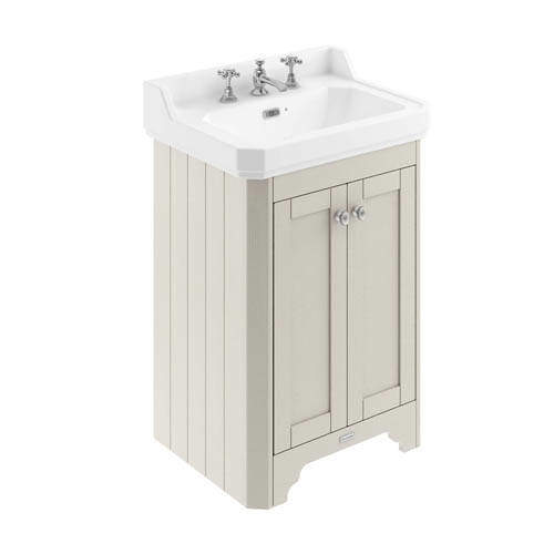 Old London Furniture Vanity Unit With Basins 595mm (Sand, 3TH).