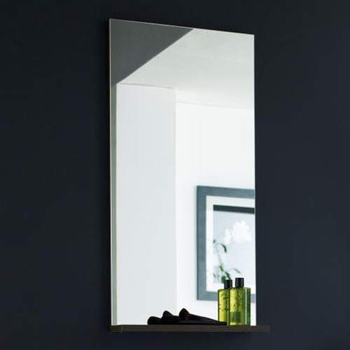 Ultra Asset Mirror With Shelf  (Dark Oak). 450W x 900H mm.