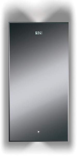 Ultra Mirrors Back Lit Mirror With Touch Sensor & Digital Clock.
