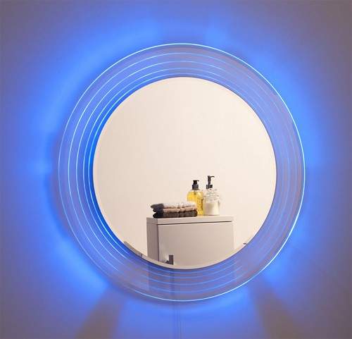 Premier Mirrors Orpheus LED Bathroom Mirror (600mm diameter).