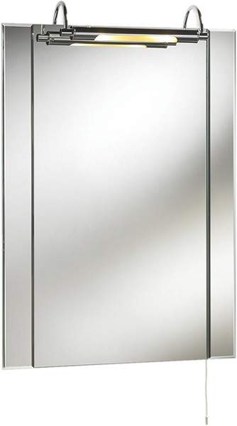 Ultra Mirrors Pallas Bathroom Mirror With Light.  550x750mm.