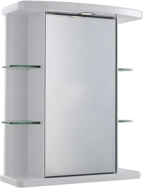 Ultra Cabinets Congress Mirror Cabinet, Light & Shaver. 530x670x255mm.