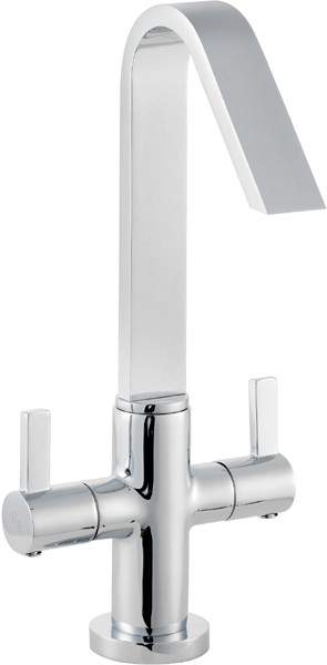 Hudson Reed Clio Cruciform Mono Basin Mixer Tap With Clicker Waste.