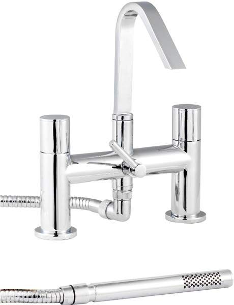 Ultra Ecco Bath Shower Mixer Tap With Shower Kit And Swivel Spout.