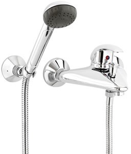 Ultra Liscia Single lever wall mounted bath shower mixer.