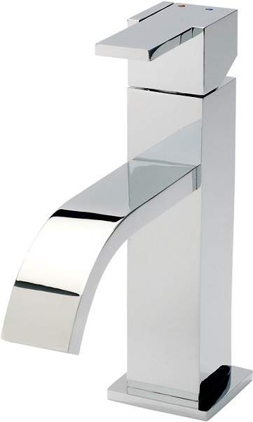 Hudson Reed Motif Mono Basin Mixer Tap With Push Button Waste (Chrome).