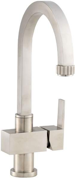 Hudson Reed Xtreme Single lever stainless steel mixer tap.