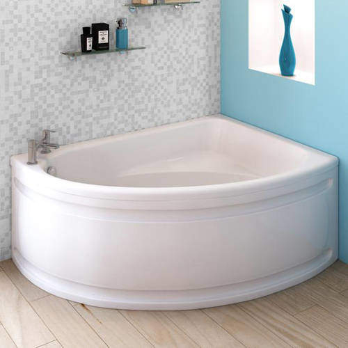 Nuie Luxury Baths Pilot Offset Corner Bath & Panel (RH, 1500x1000mm).