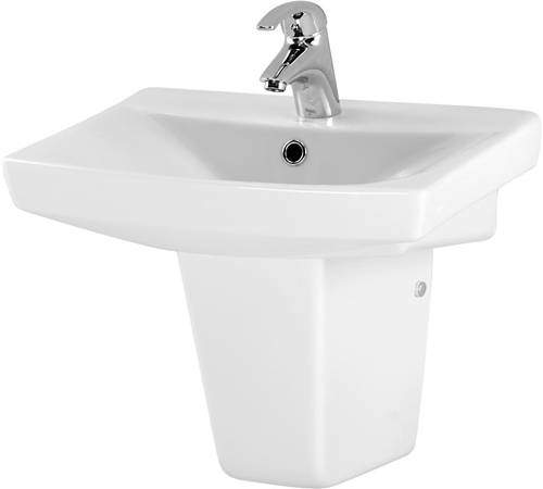 Premier Ceramics Hamilton 500mm Basin & Semi Pedestal.