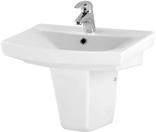 Premier Ceramics Hamilton 550mm Basin & Semi Pedestal.