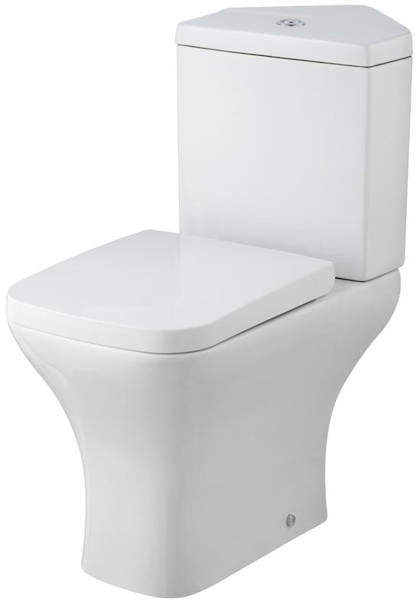 Premier Carmela Corner Toilet Pan With Cistern & Seat (Semi Flush).