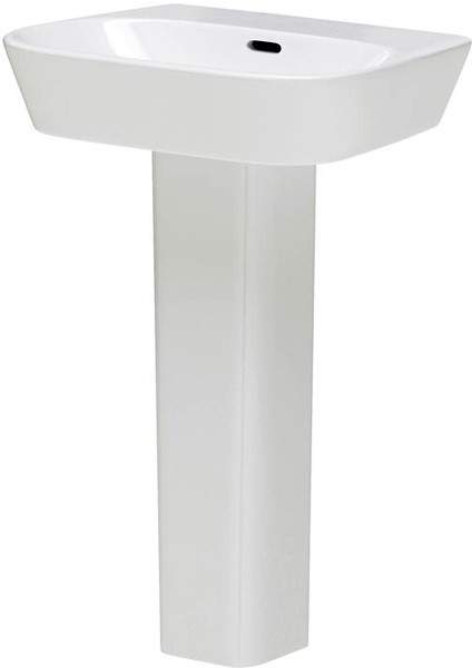 Premier Ceramics Basin & Full Pedestal (1 Tap Hole, 600mm).