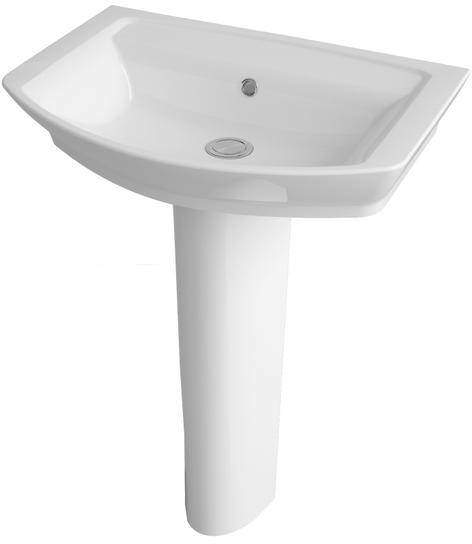 Premier Ceramics Clara 550mm Basin & Full Pedestal.