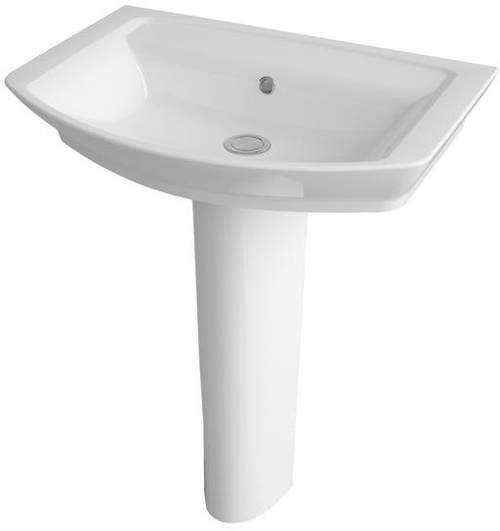 Premier Ceramics Clara 650mm Basin & Full Pedestal.