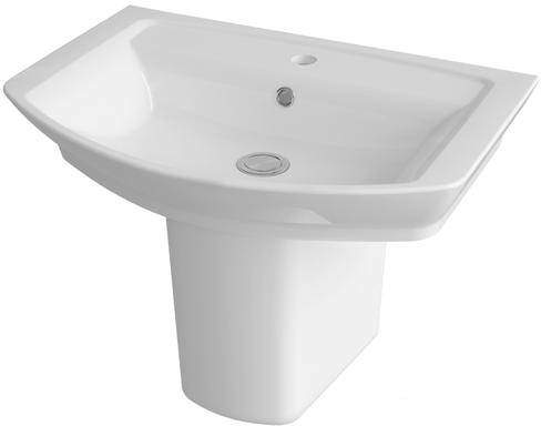 Premier Ceramics Clara 650mm Basin & Semi Pedestal.