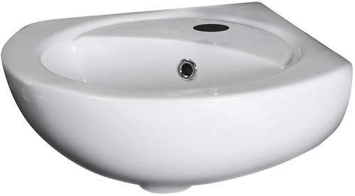 Premier Brisbane Corner Wall Hung Basin (1 Tap Hole).