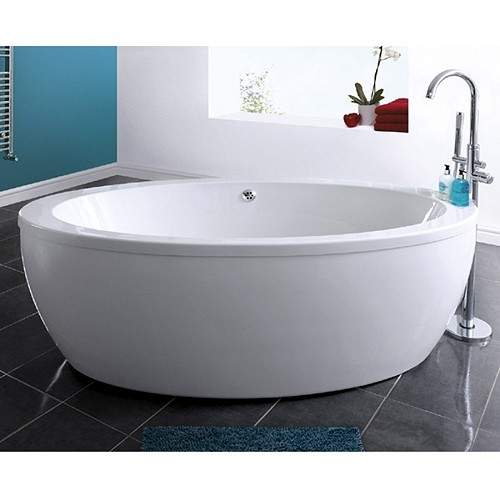 Nuie Luxury Baths Pearl Oval Freestanding Bath 1750x875mm.