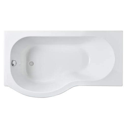 Crown Baths P-Shape 1500mm Shower Bath Only (Left Handed).