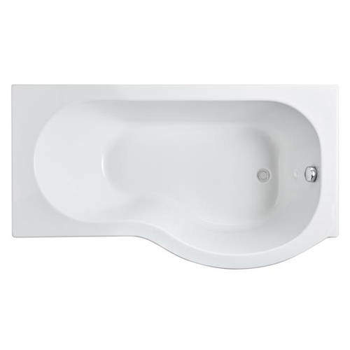 Crown Baths P-Shape 1500mm Shower Bath Only (Right Handed).