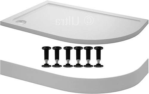 Crown Trays Easy Plumb Offset Quad Shower Tray. 1200x900x40mm (RH).