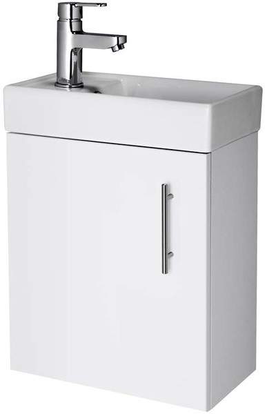 Premier Furniture Wall Hung Vanity Unit & Basin (White). 400x520mm.