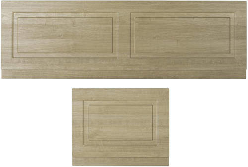 Old London York Front Bath Panel 1700mm & End Panel 700mm (Oak).