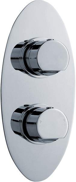 Ultra Orion Twin Concealed Thermostatic Shower Valve (Chrome).