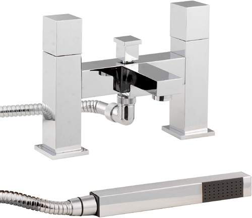 Hudson Reed Kubix Bath Shower Mixer With Shower Kit And Wall Bracket.