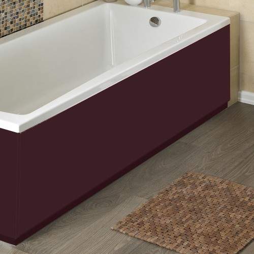 Hudson Reed Bath Panels 1400mm Side Bath Panel (Memoir Burgundy, MDF).