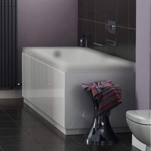 Hudson Reed Memoir Side & End Bath Panel Pack (Gloss White, 1600x700).