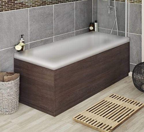 Hudson Reed Horizon Side & End Bath Panel Pack (Mid Oak, 1700x700mm).