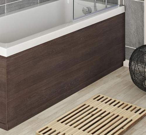 Hudson Reed Horizon 1800mm Side Bath Panel & Plinth (Mid Sawn Oak).