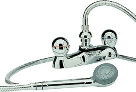 Jupiter 3/4" Bath shower mixer including kit (standard valves)