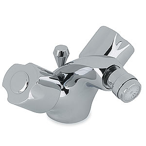 Ultra Exact Mono bidet mixer tap with pop up waste (standard valves).