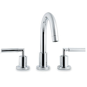 Ultra Helix Lever 3 Tap hole deck mounted bath filler with small swivel spout.