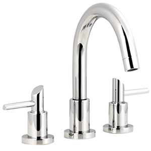 Ultra Scene 3 Tap hole deck mounted bath filler with small swivel spout.