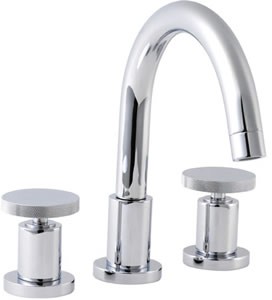 Ultra Reno 3 Tap hole deck mounted bath filler with small swivel spout.
